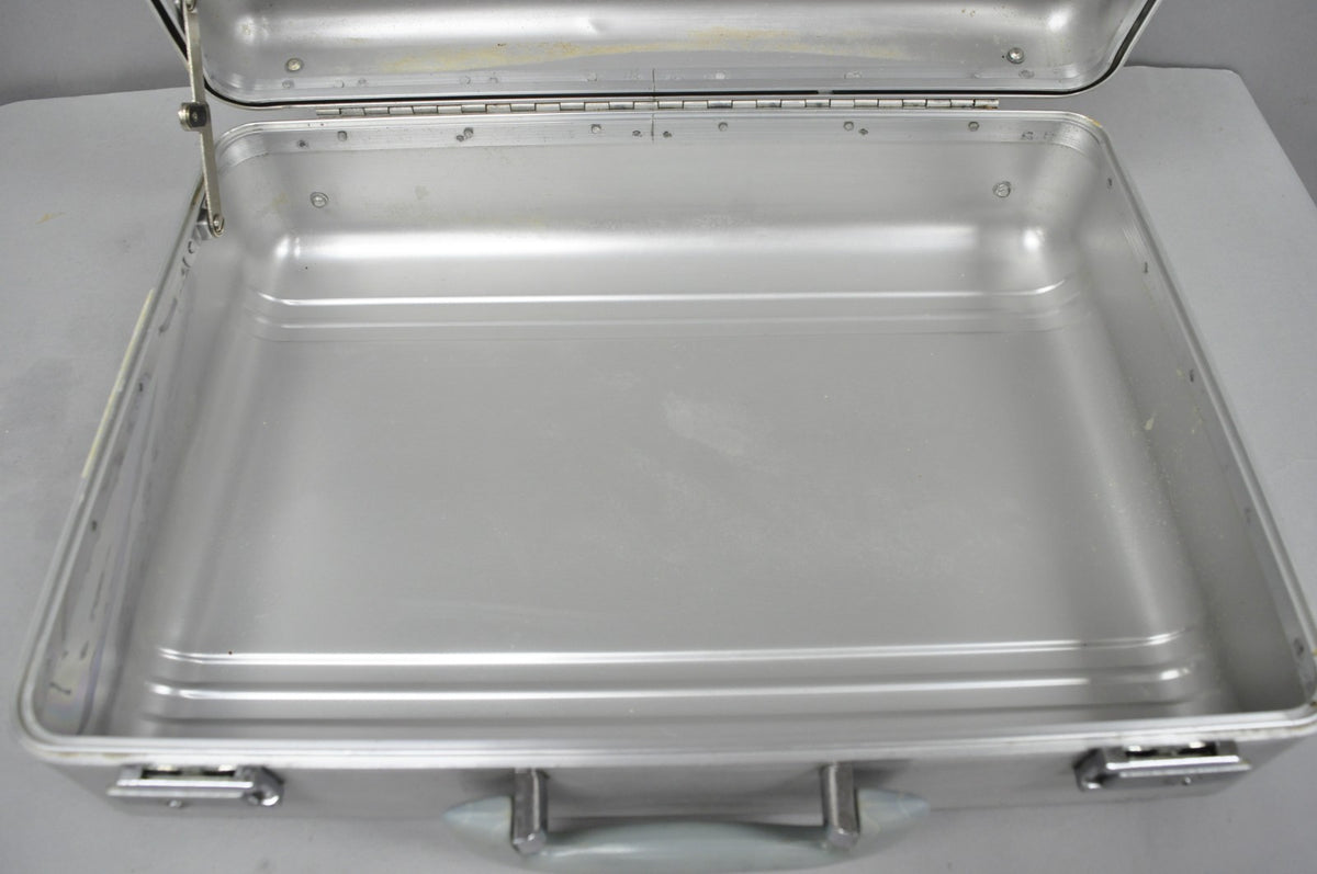 Vintage Art Deco Tokyo Japan Aluminum Hard Shell Suitcase Briefcase