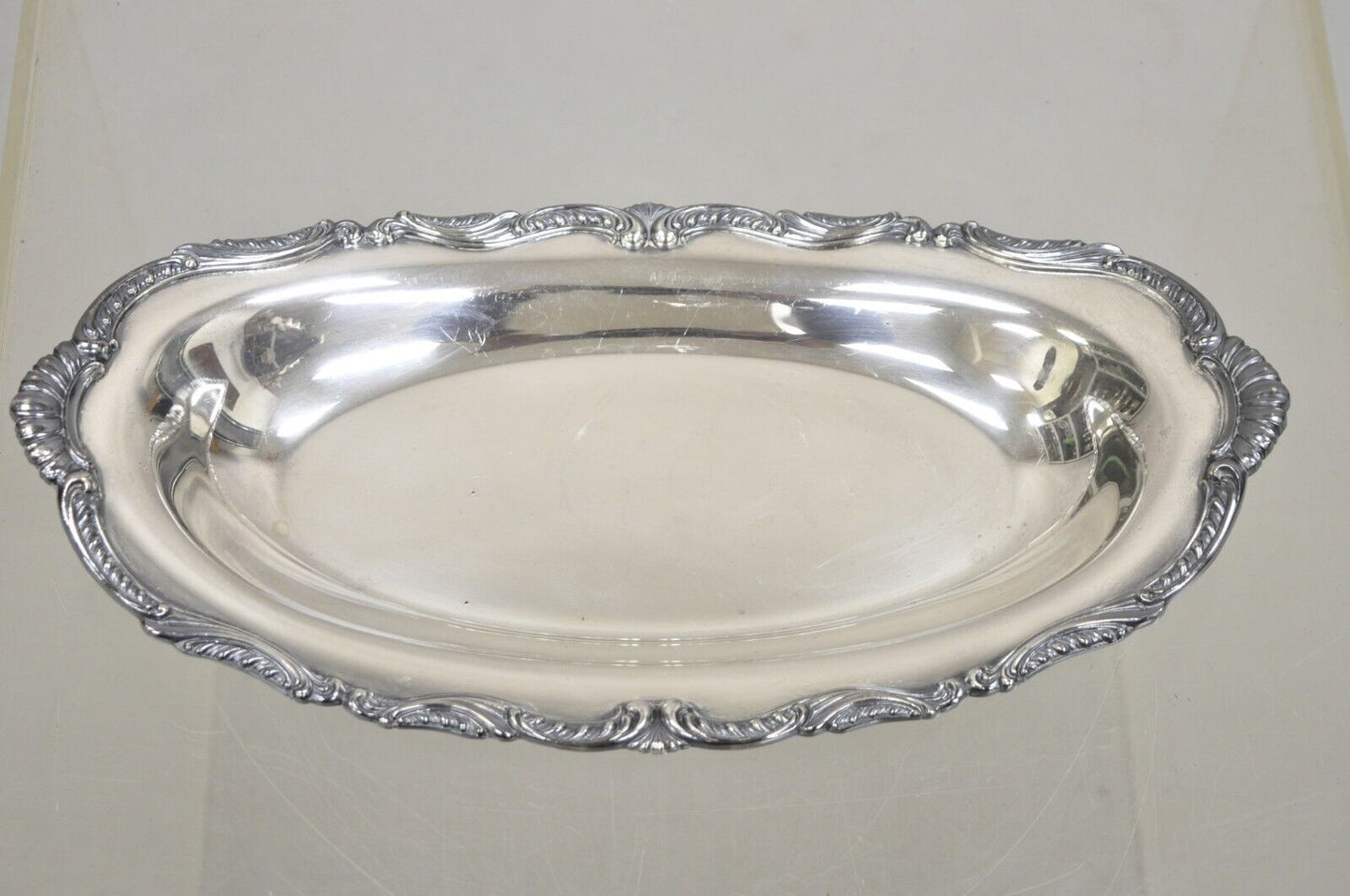 Vintage Fine Arts Silver Plate "Southern Colonial" Oval Trinket Dish Platter