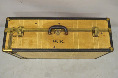 Antique Overland Trunk Wardrobe Fitted Steamer Trunk Hard Luggage Closet