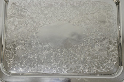 Vintage Victorian Silver Plated Twin Handle Platter Bar Tray by Henley Community