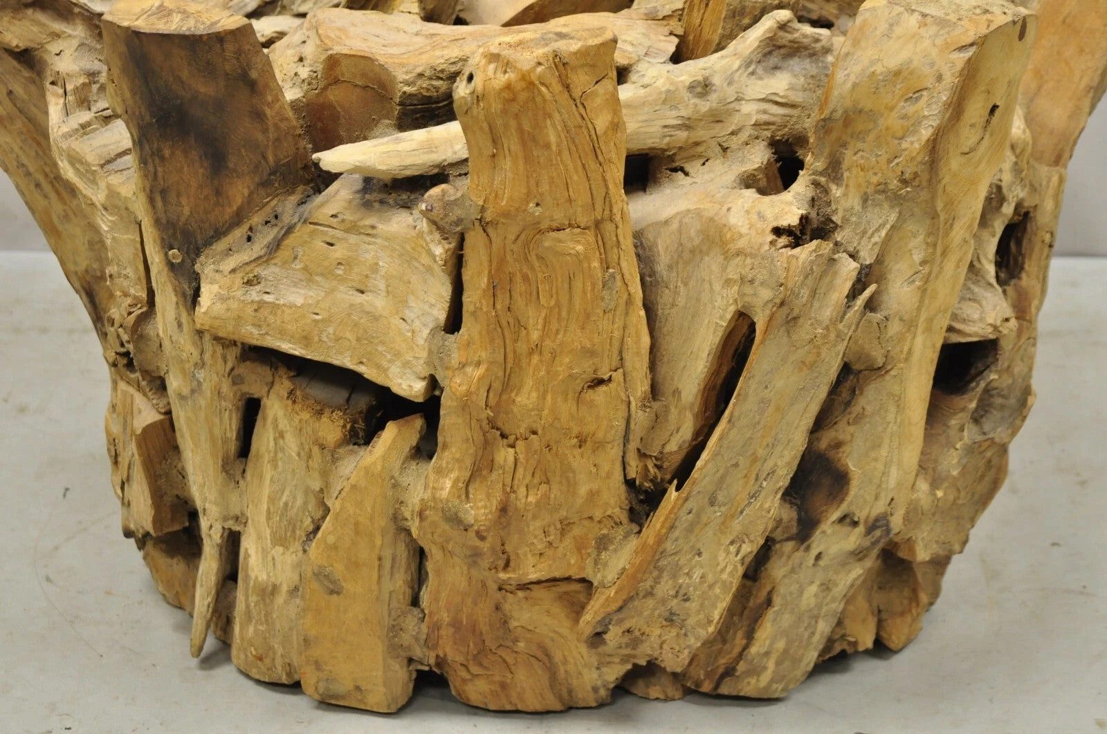 Vintage Mid Century Modern Teak Wood Root Driftwood Coffee Table Pedestal Base