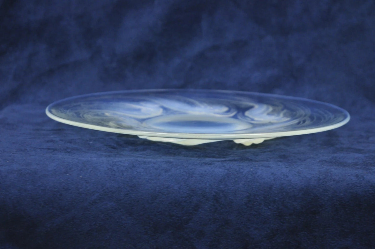René Lalique Ondines Opalescent Clear Glass Swimming Mermaids French Dish Plate