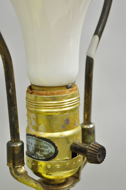 Vintage Hollywood Regency Yellow Ceramic Faux Bamboo Table Lamps - a Pair