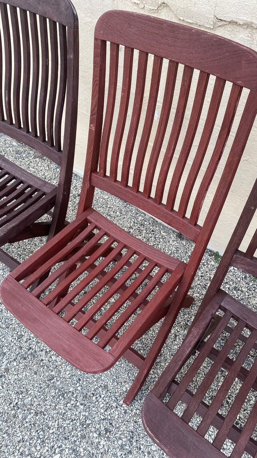 Outdoor Classics Distinctive Teak Wood Folding Chairs - Set of 4