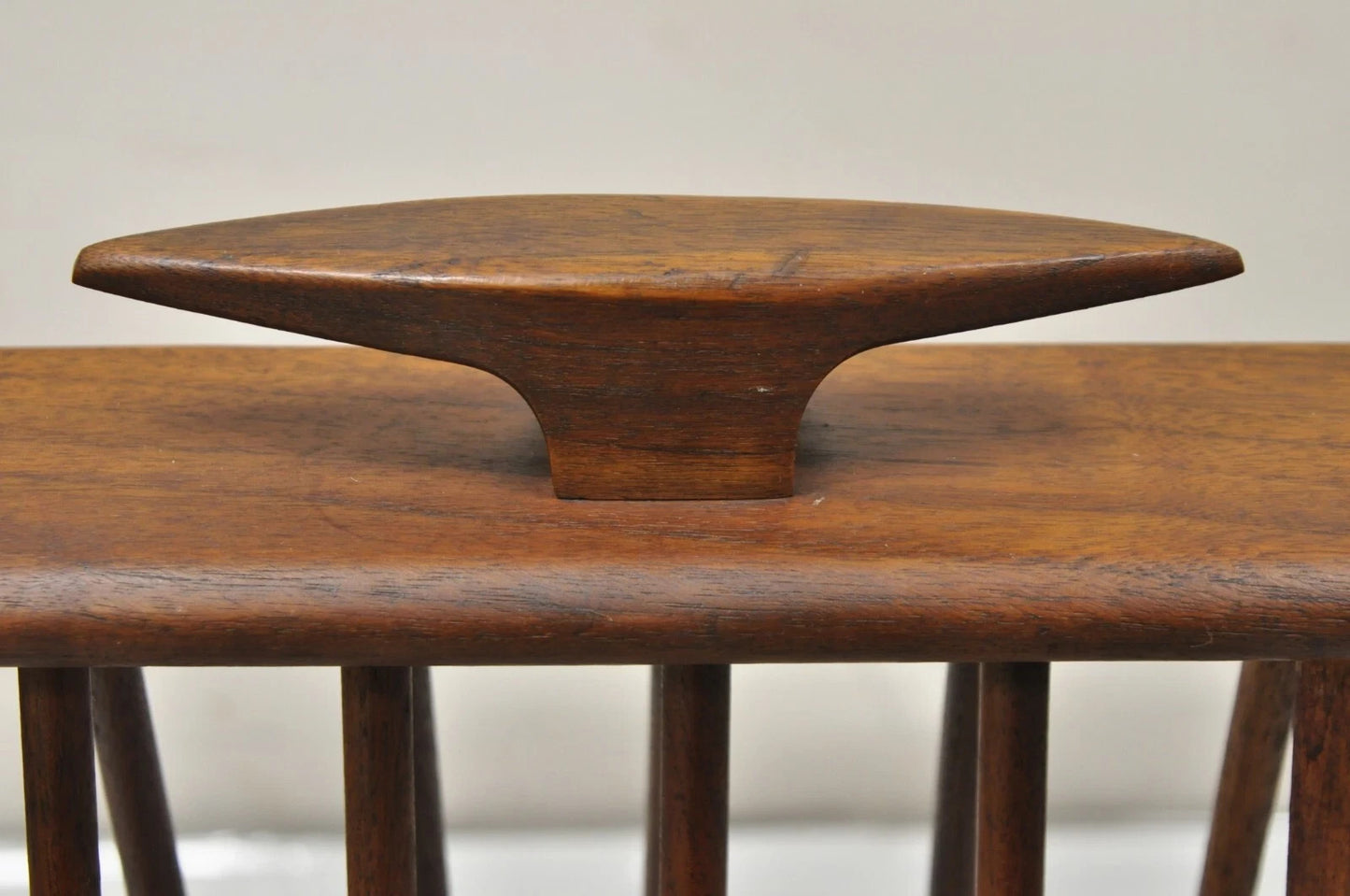 Arthur Umanoff Mid Century Danish Modern Teak Wood Compass Book & Magazine Rack
