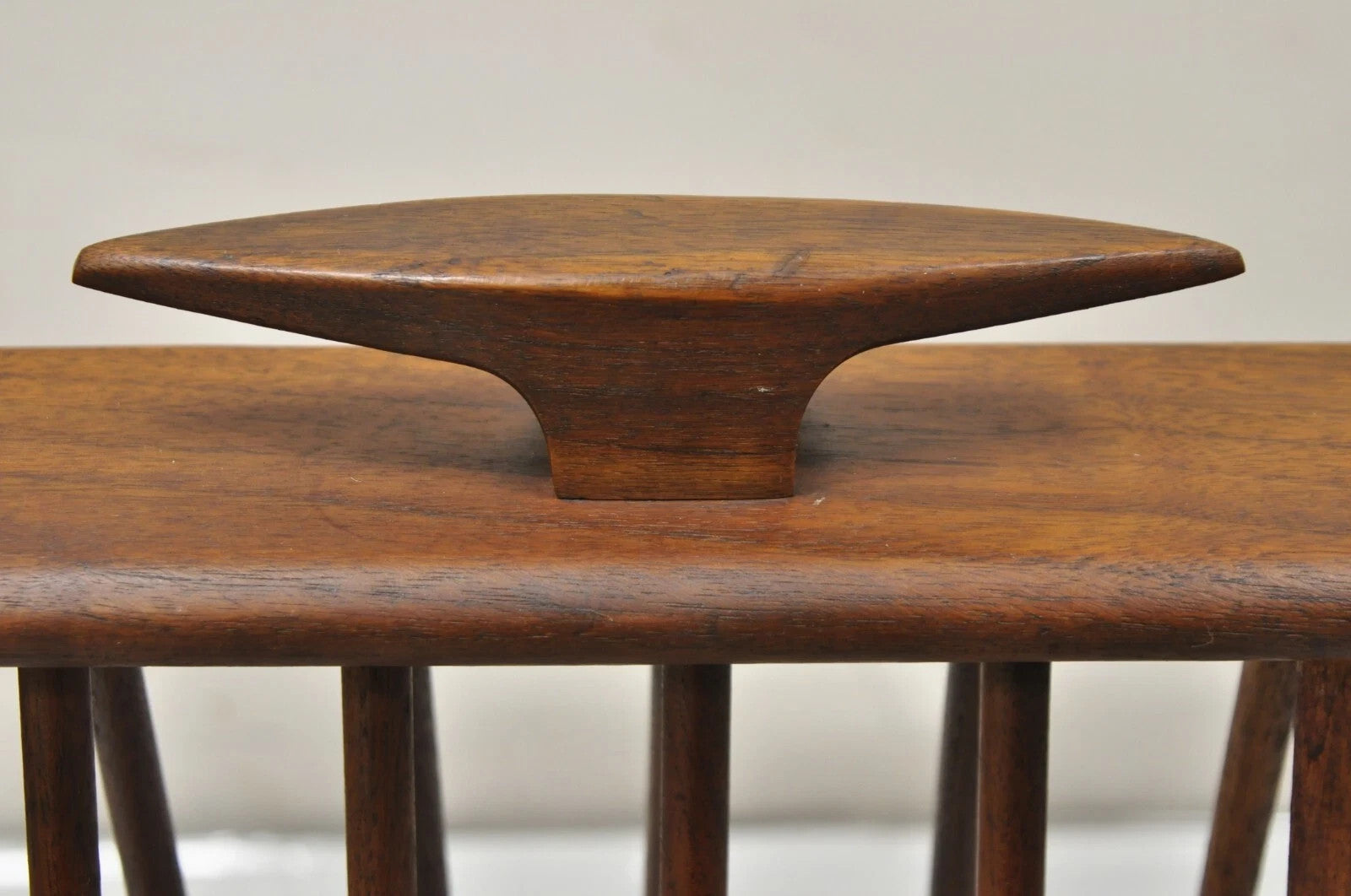 Arthur Umanoff Mid Century Danish Modern Teak Wood Compass Book & Magazine Rack