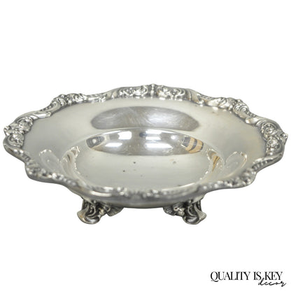 Vintage Poole "Old English" 5005 Silver Plated Small Footed Nut Dish Bowl