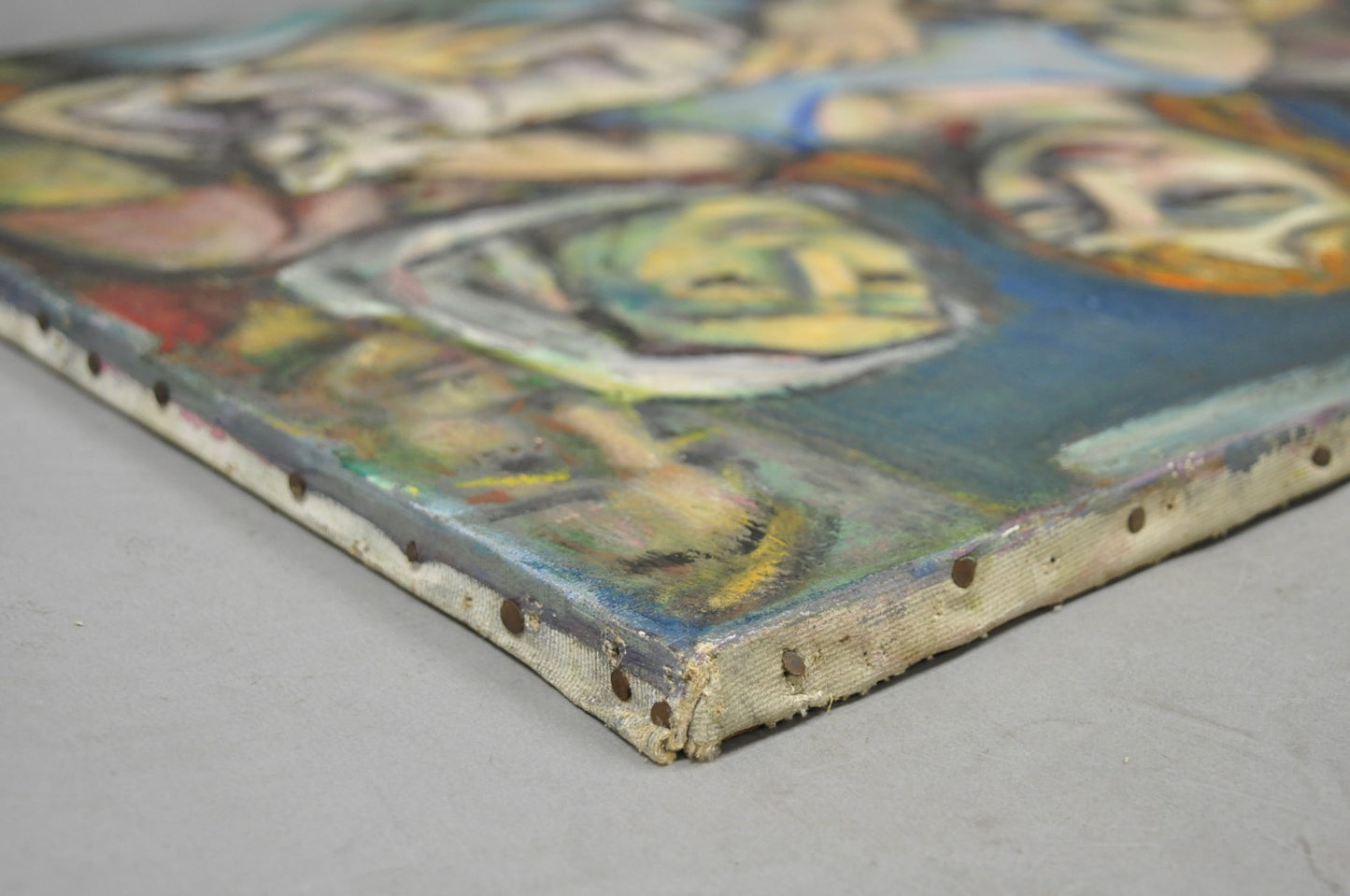 Vintage Samuel Heller "Women with Cat" Oil on Canvas Portrait Painting Signed