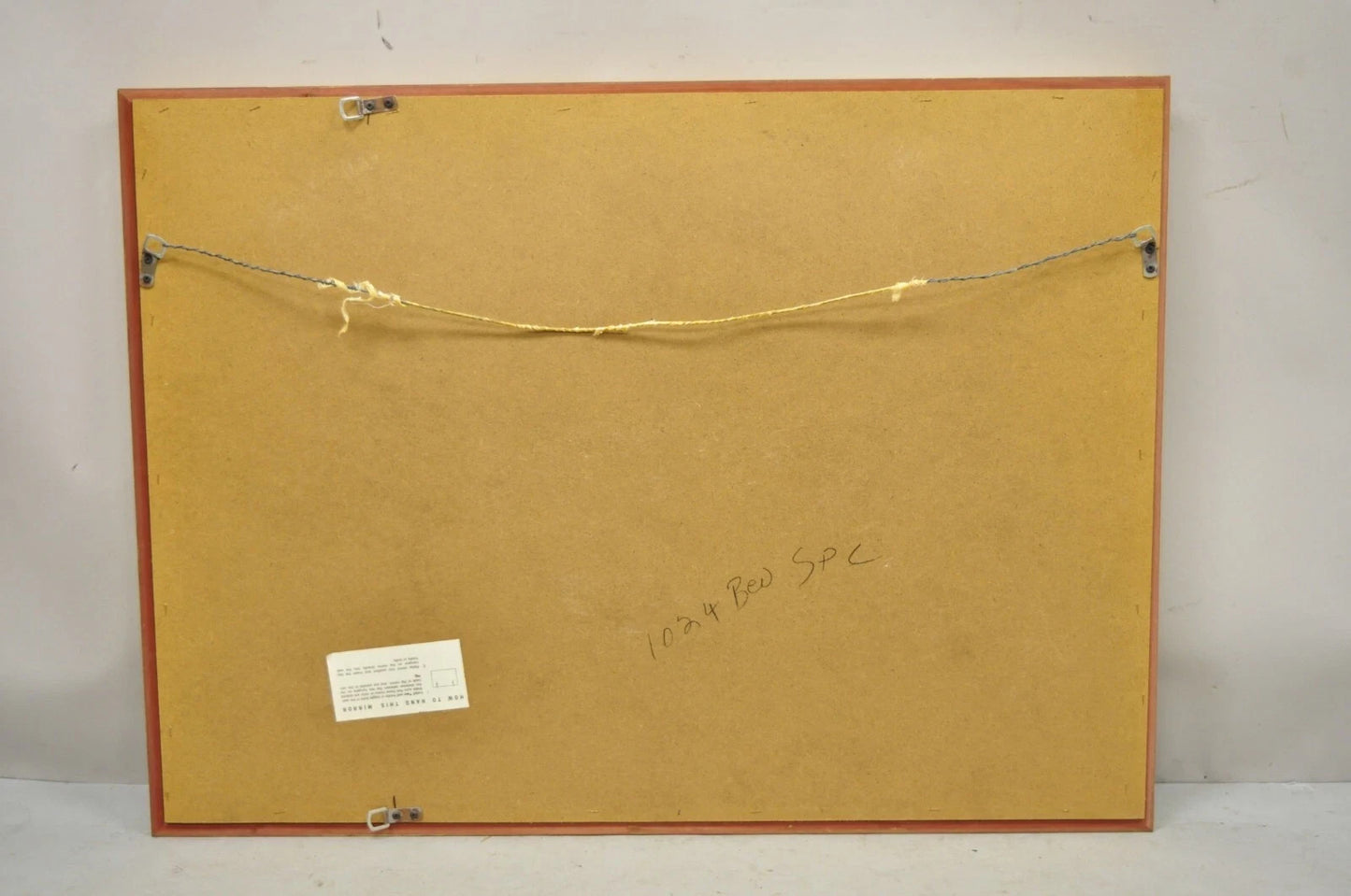 Vintage French Hollywood Regency Style Gold Wood Frame 46" Rectangle Wall Mirror