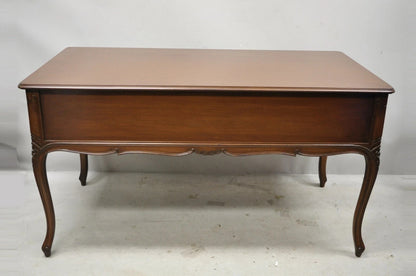 Vintage French Country Provincial Louis XV Style Walnut Office Writing Desk