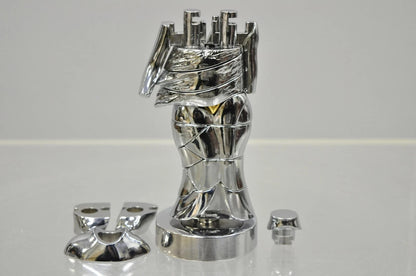 Miguel Berrocal La Mini Cariatide Nickel Plated Puzzle Sculpture w/ Box and Book