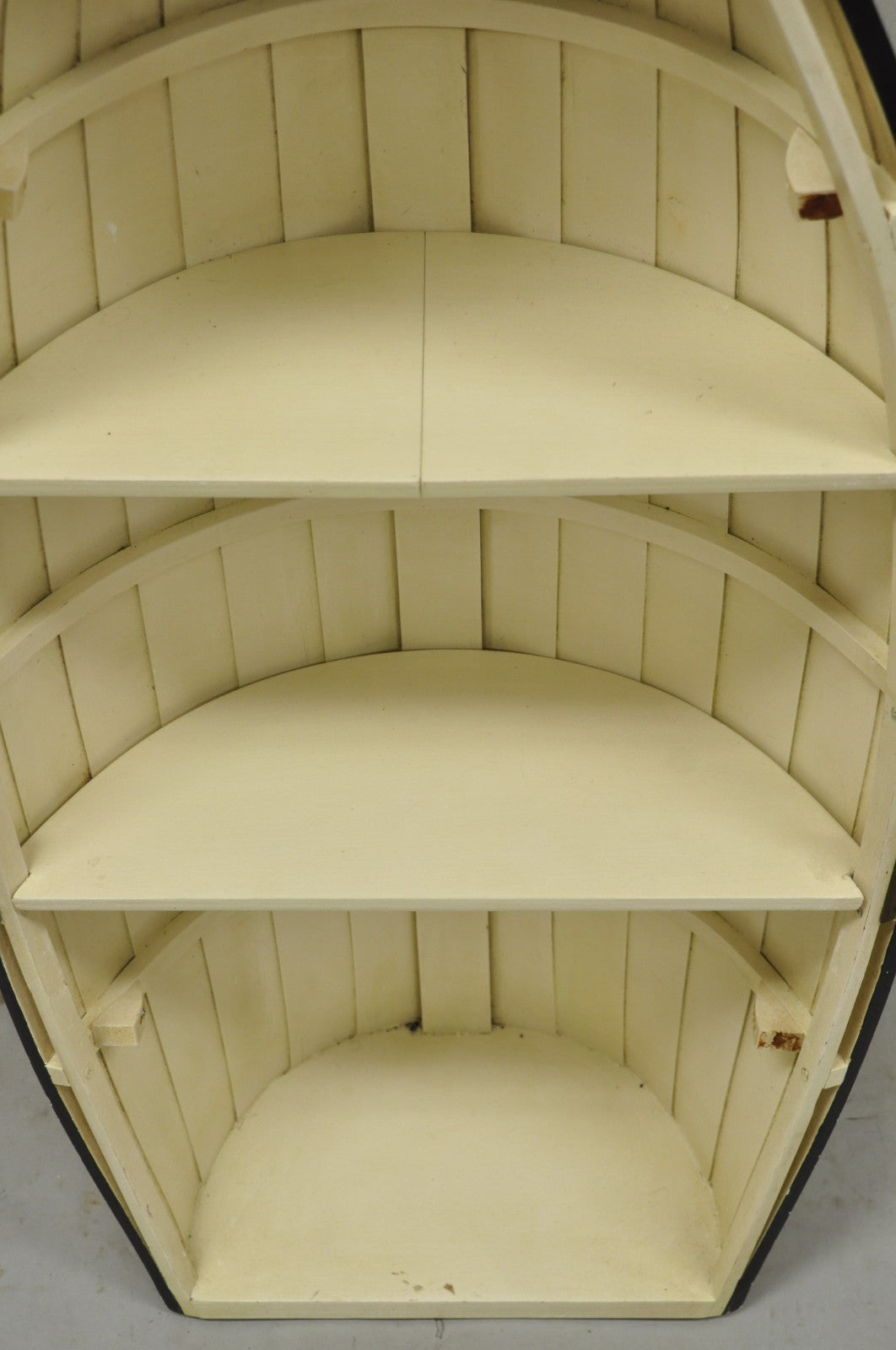 Vintage Style Dory Row Boat Nautical Bookshelf / Table By Authentic Models