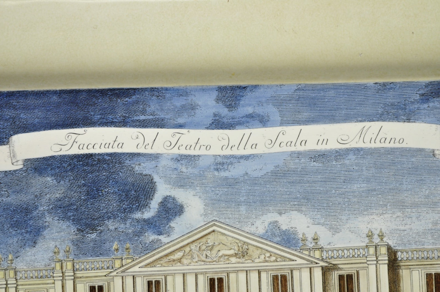Vintage Fornasetti Milano Italy Italian Large Tole Metal Tray Piazza della Scala