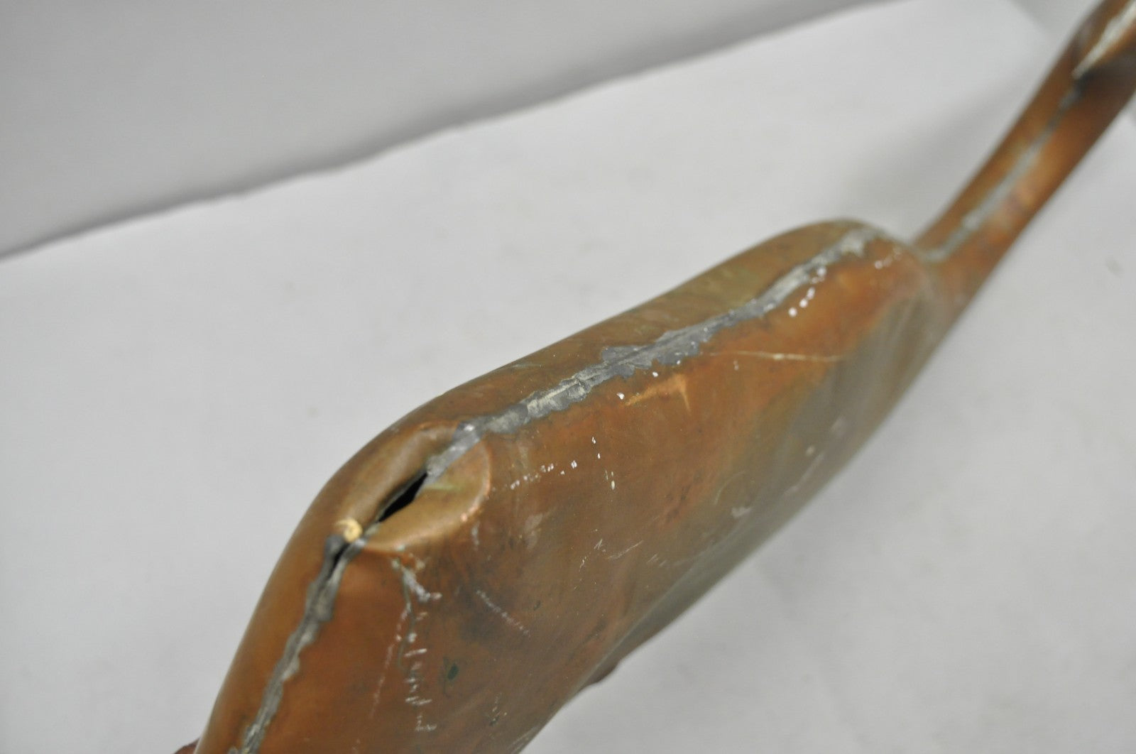 Antique Arts & Crafts Moby Dick "Whale" Copper Metal 37" Weathervane