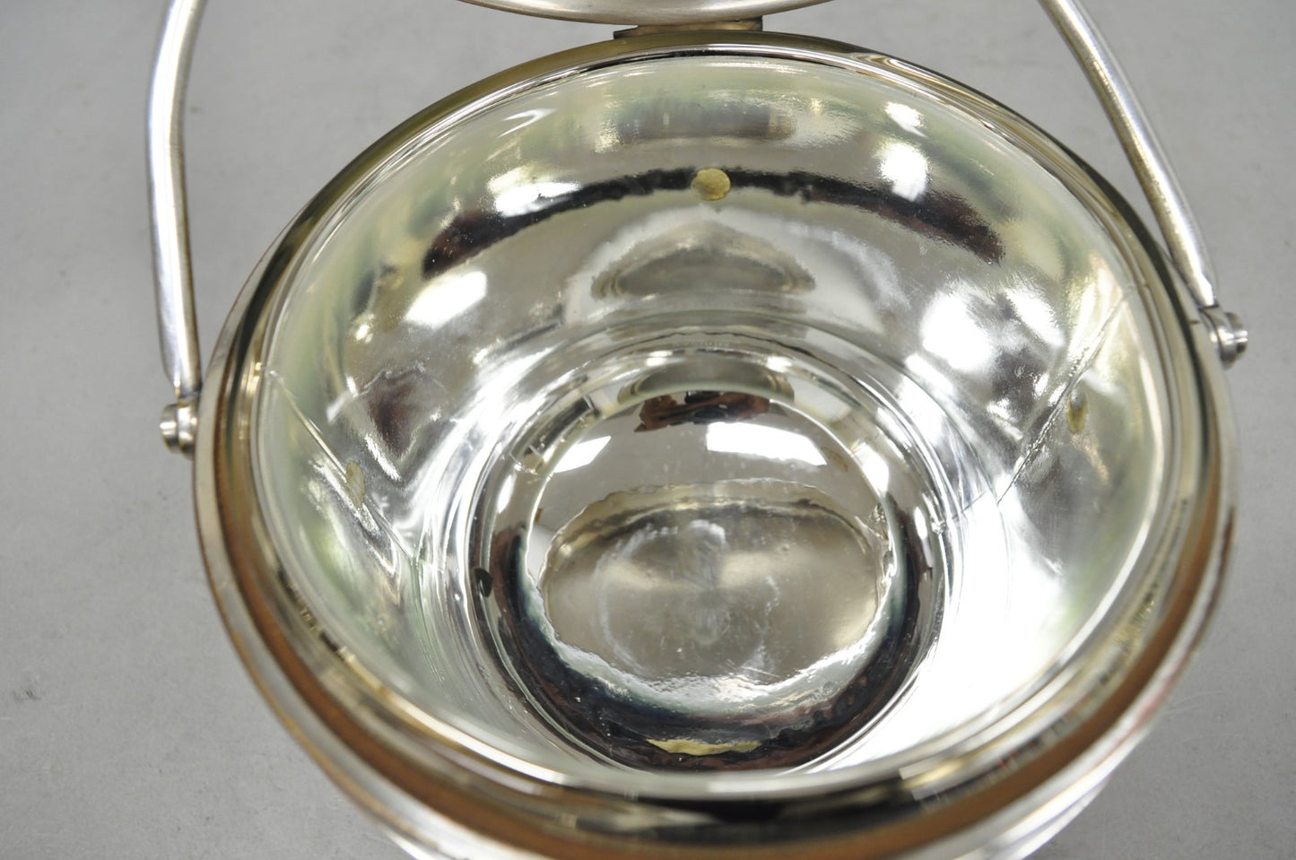 Vintage Bernard Rice's Sons Silver Plated Reticulating Hinge Lid Bar Ice Bucket