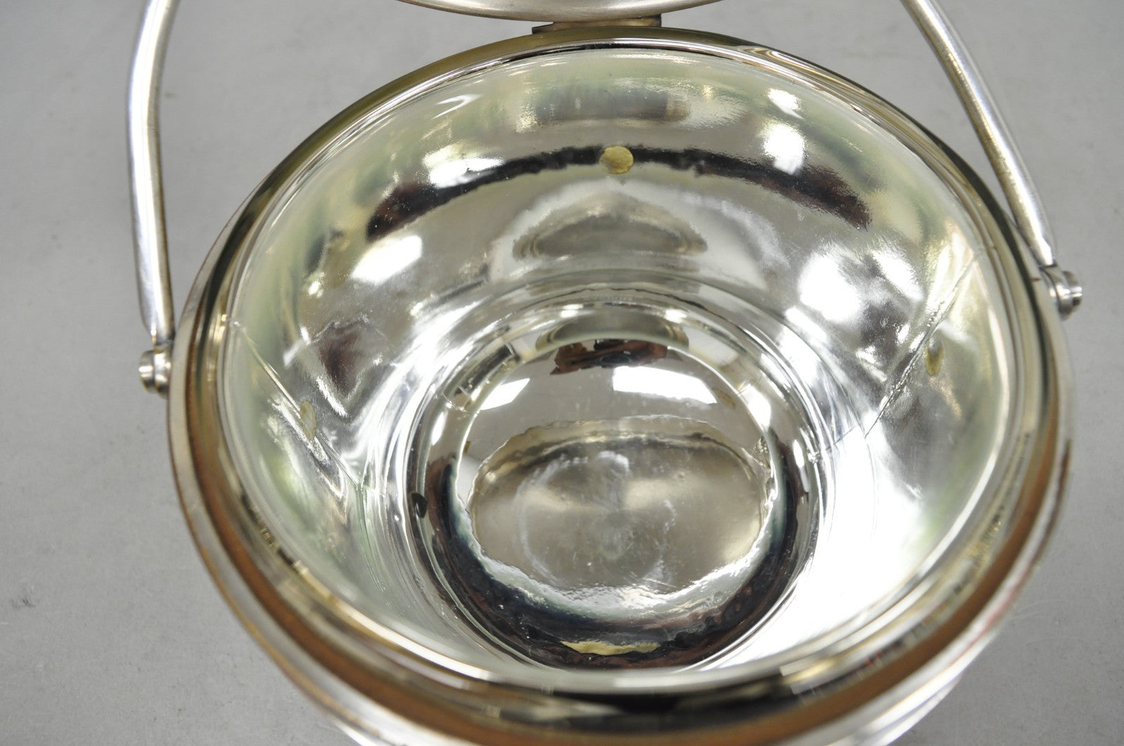 Vintage Bernard Rice's Sons Silver Plated Reticulating Hinge Lid Bar Ice Bucket
