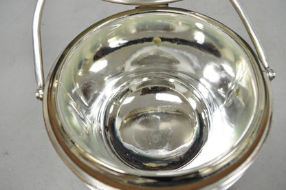 Vintage Bernard Rice's Sons Silver Plated Reticulating Hinge Lid Bar Ice Bucket