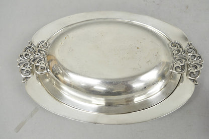 Vintage Reed & Barton Nordic 1152 Silver Plated Covered Vegetable Serving Dish
