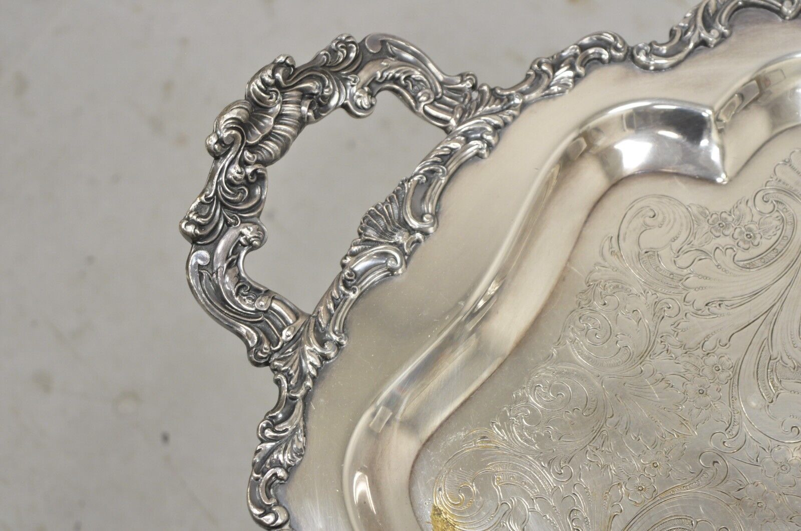 Antique Community Ascot Sheffield Large Victorian Style Platter Tray