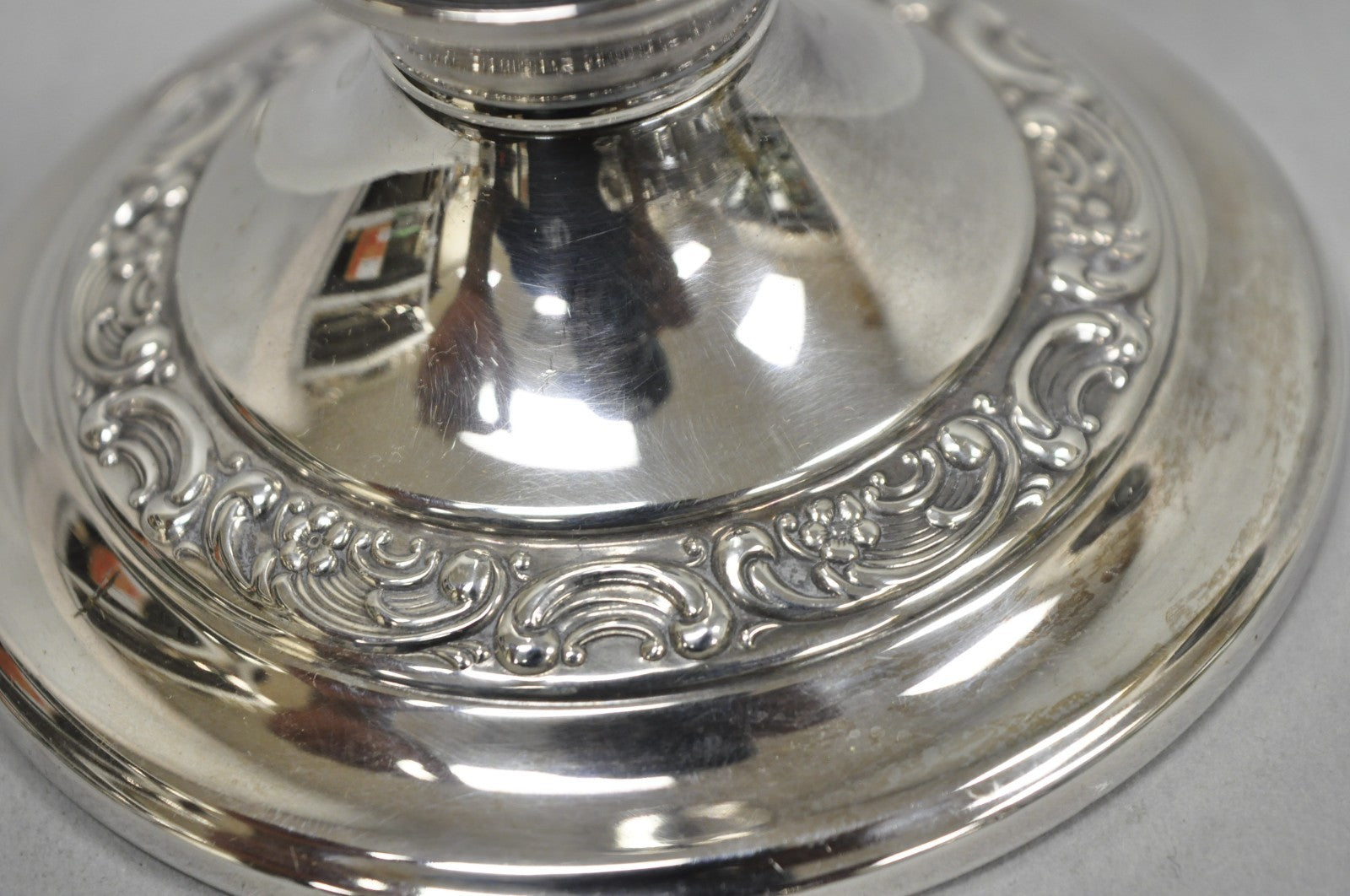 Vintage Gorham YC3021 Silver Plated 3 Arm Convertible Candelabra - a Pair