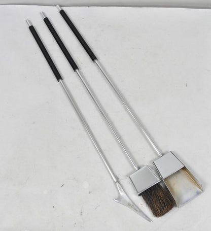 Danny Alessandro Albrizzi Vintage Modernist Lucite & Chrome Fireplace Tool Set