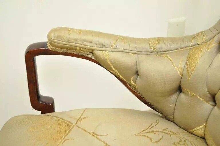 Grosfeld House Hollywood Regency Mahogany Arm Chairs after Dorothy Draper - Pair