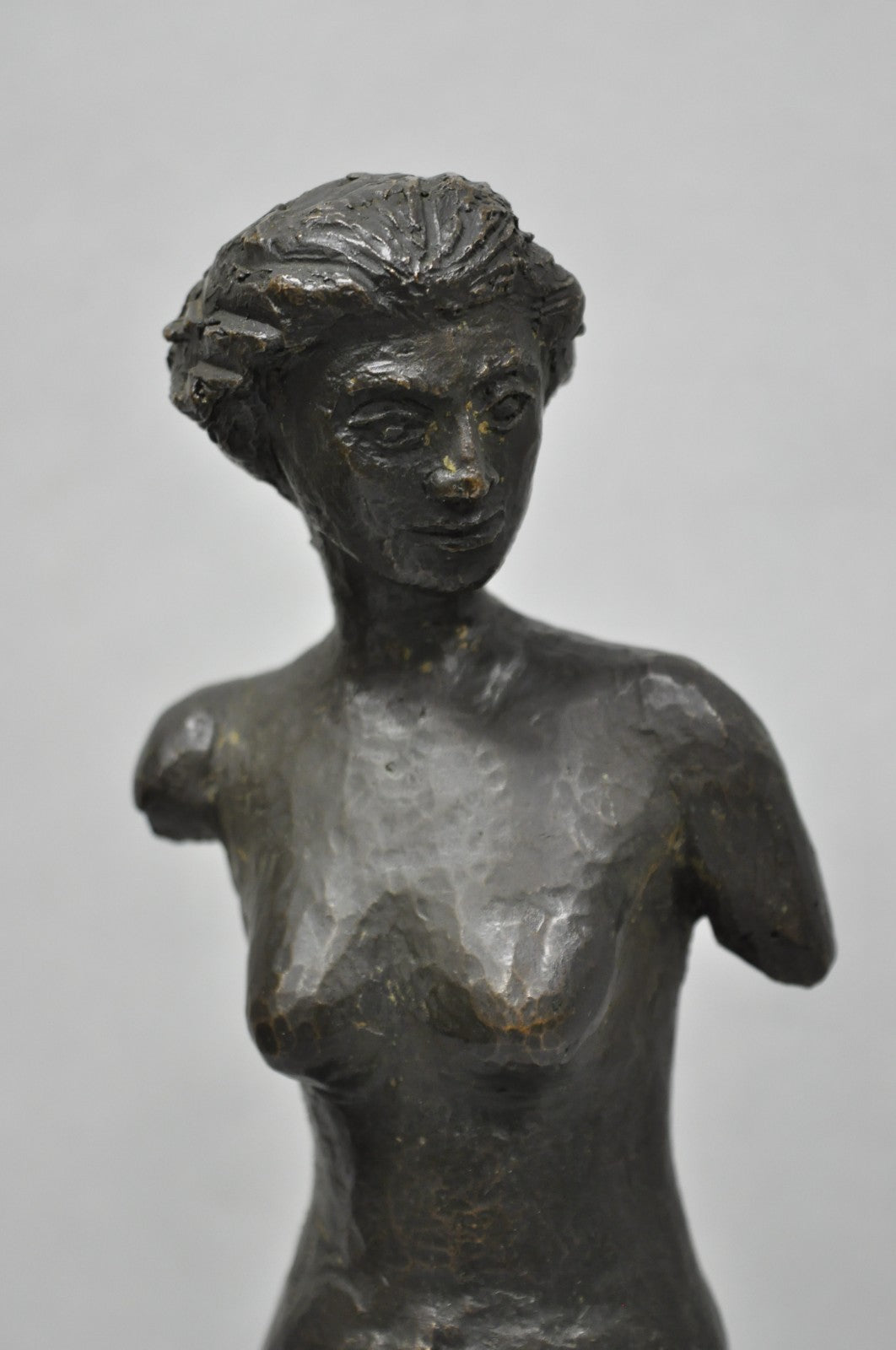 Vintage Mid Century Modern Bronze Nude Woman Sculpture Figure Signed "A RISI"