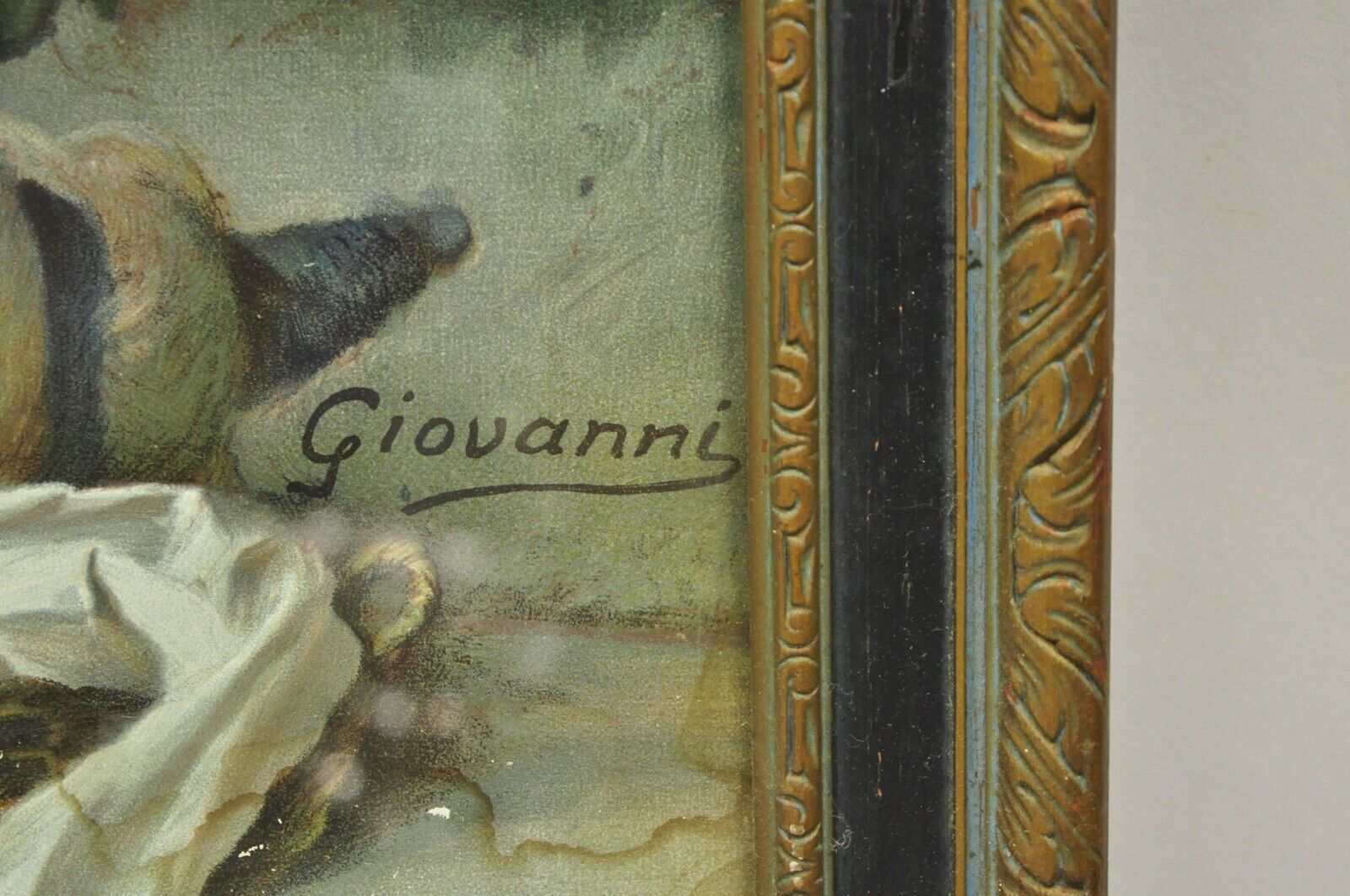 Vintage Mataloni Giovanni Large Art Print of Mary Jesus Lamb Angels