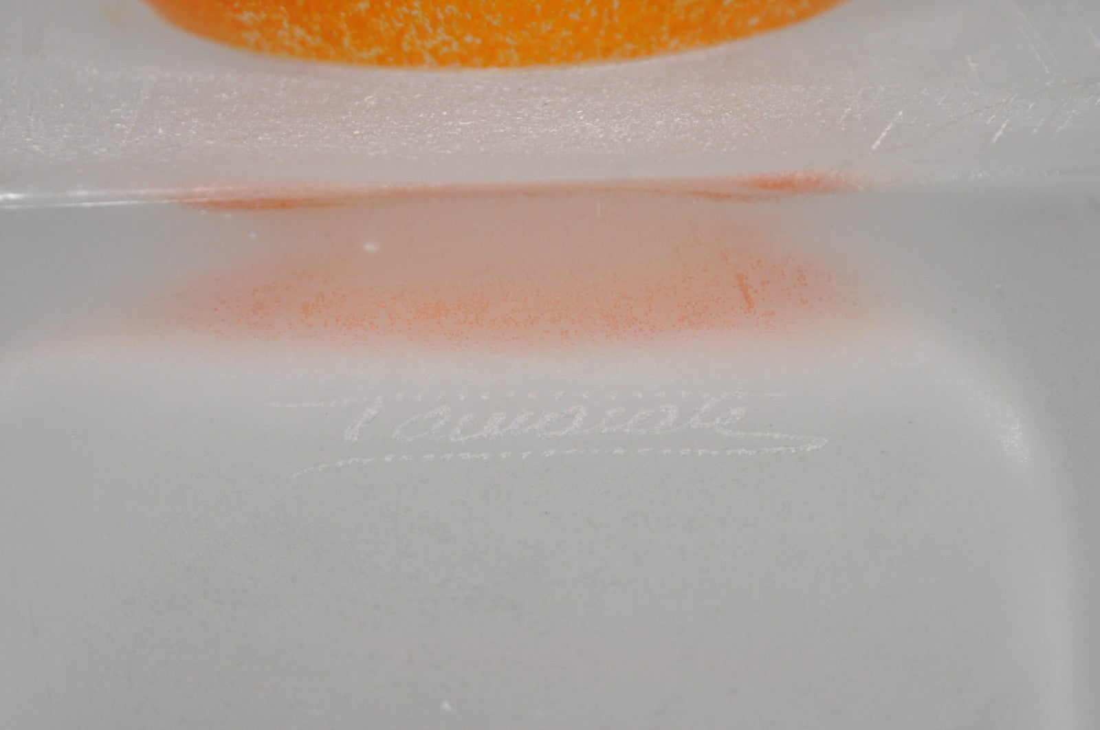 Ion Tamaian Postmodern Orange Blown Art Glass 20" Large Abstract Face Sculpture