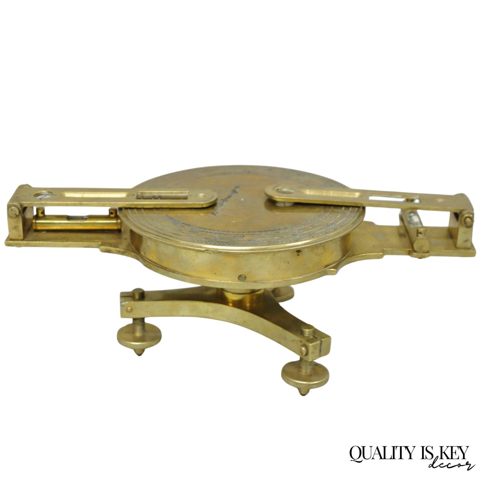 Vintage Victorian Ash & Son Makers Brass Maritime Ship Compass Birmingham Cover
