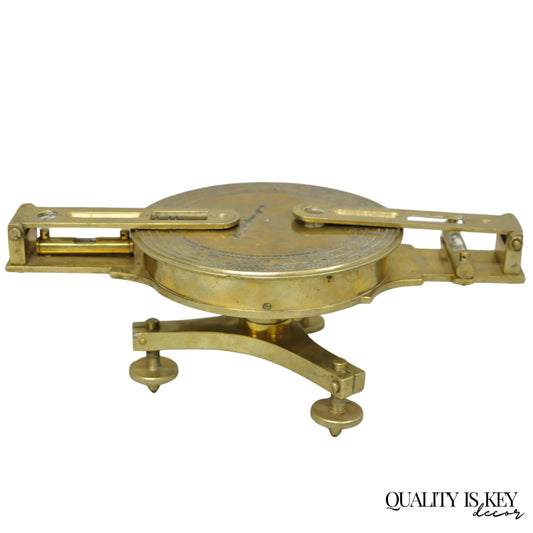 Vintage Victorian Ash & Son Makers Brass Maritime Ship Compass Birmingham Cover