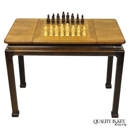 Vintage John Widdicomb Mid Century Modern Campaign Style Chess Game Table