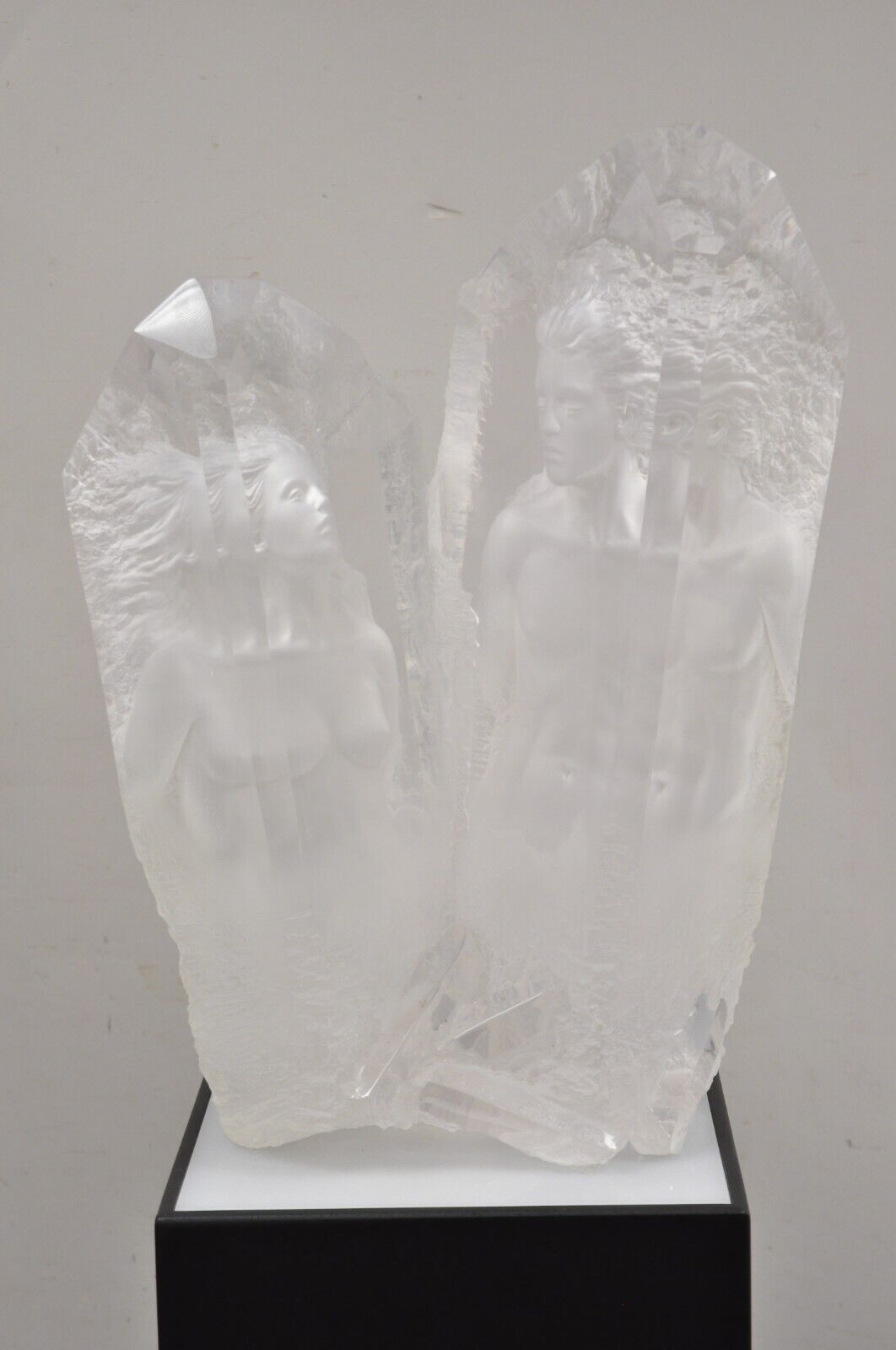 Michael Wilkinson "Crystal Vision" 1999 Signed Acrylic Sculpture on Pedestal