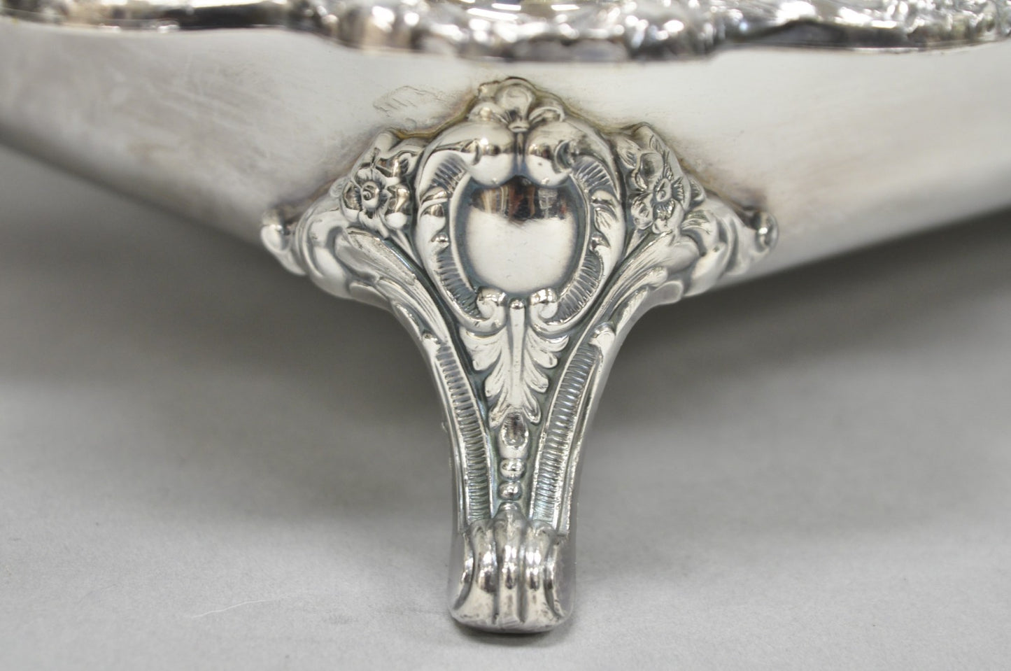 Vintage Poole Silver Plated Footed Covered Vegetable Serving Dish Platter w/ Lid