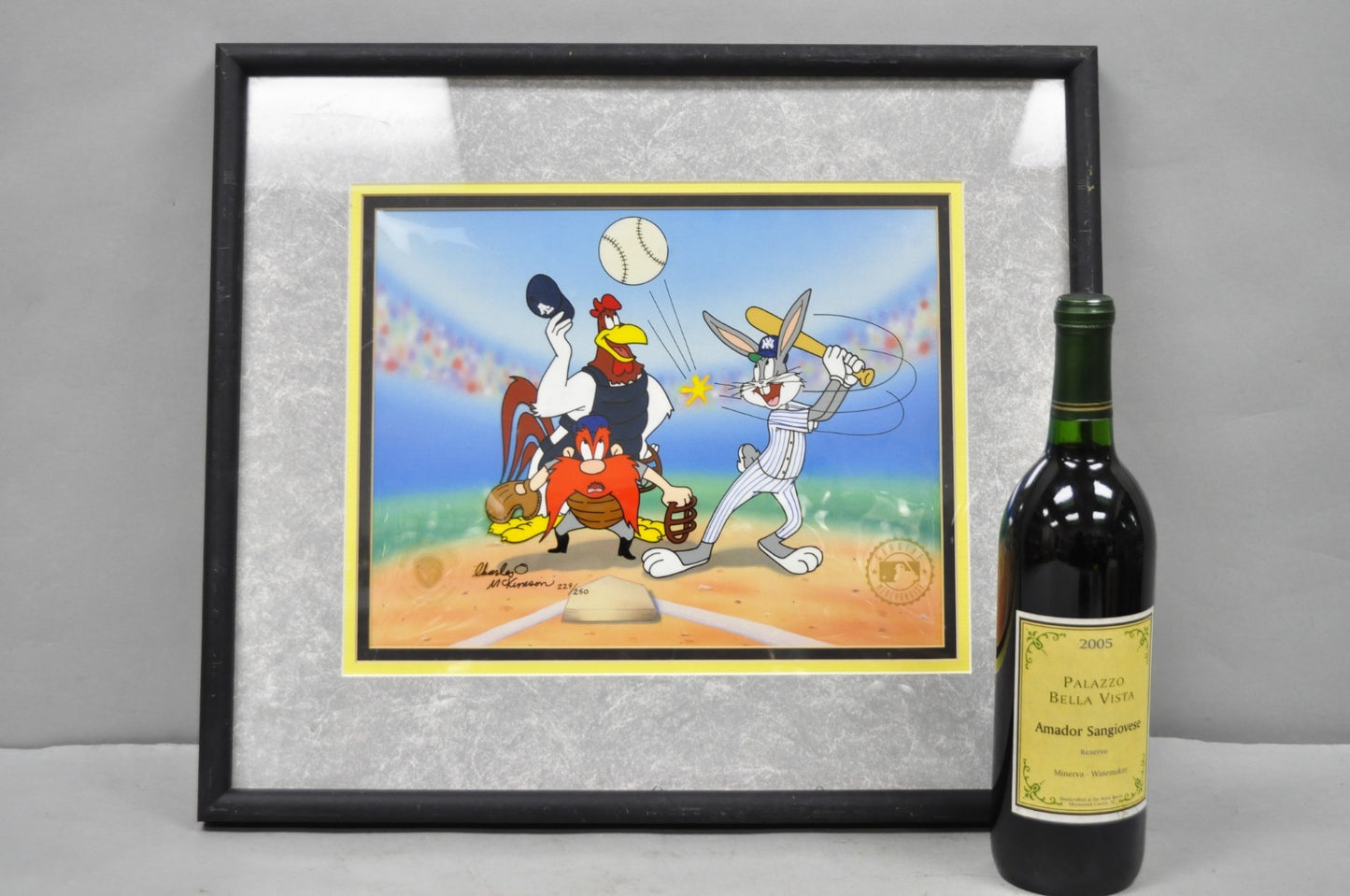 Vintage 1992 Warner Bros New York Yankees Artist Proof Cel Homerun Hare 229/250