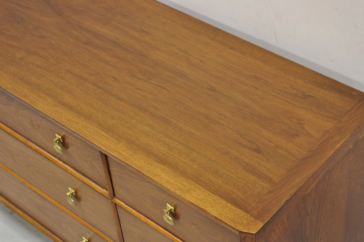 Vintage John Stuart Casalinda Mid Century Modern Walnut Credenza Triple Dresser