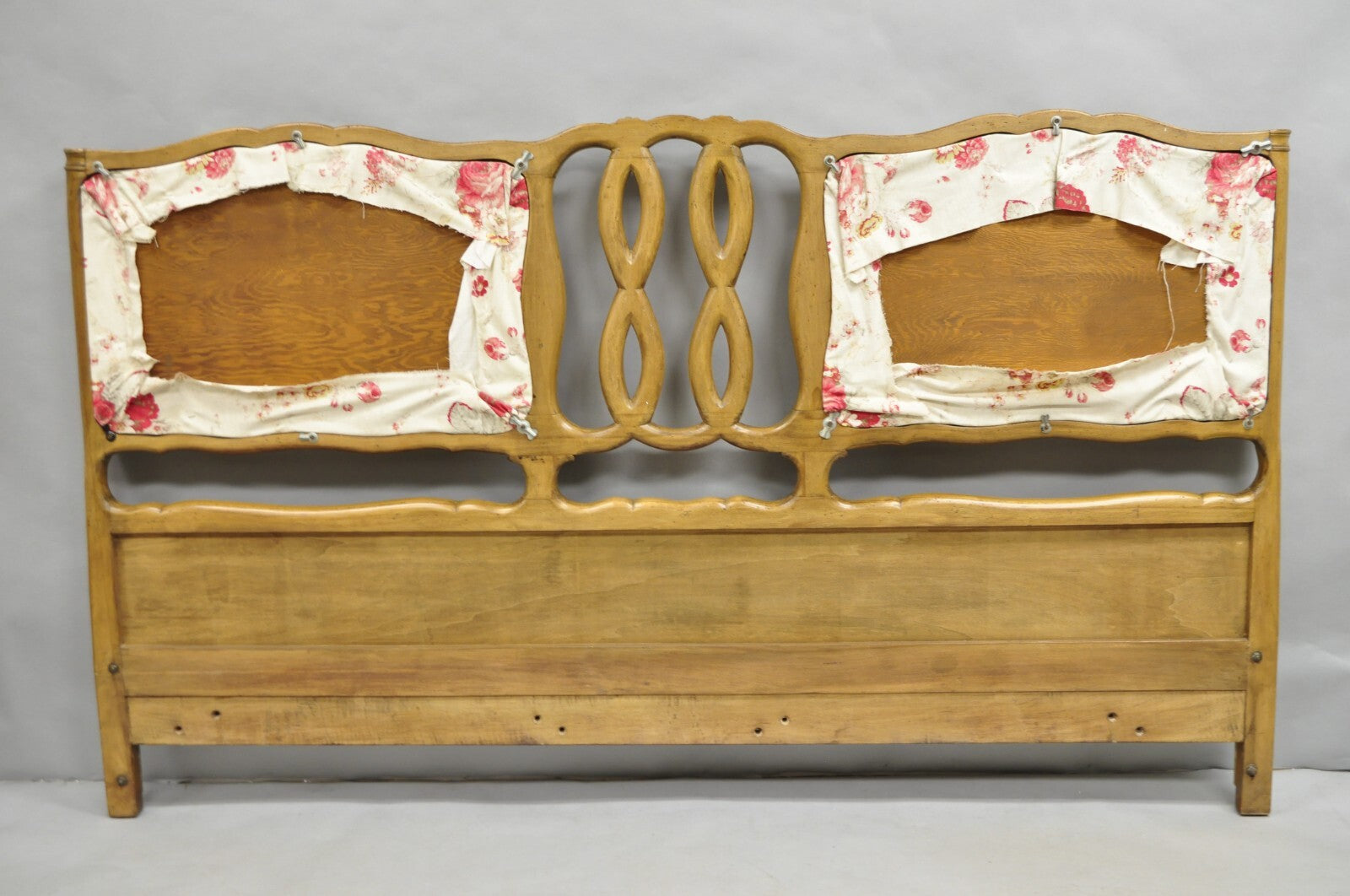 French Country Provincial Hollywood Regency Pretzel Scroll King Sz Bed Headboard