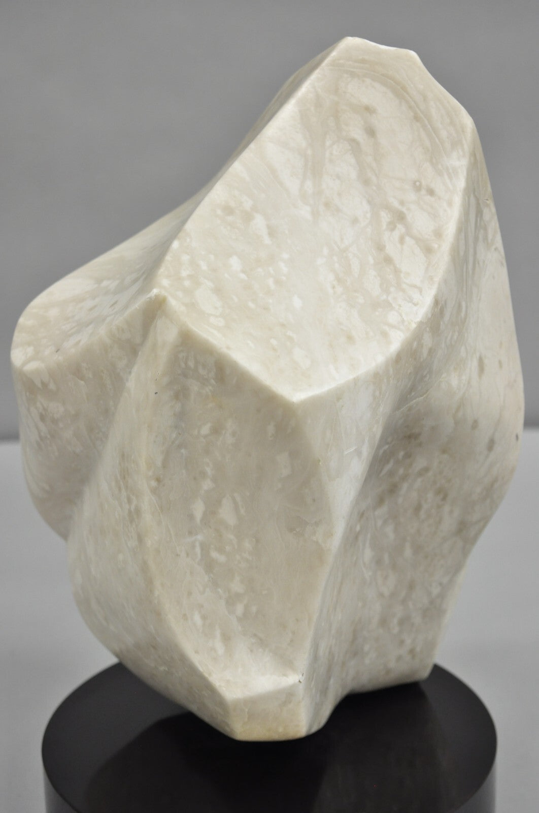 Morton Gaffin Untitled 1992 Modernist Carved White Alabaster Abstract Sculpture