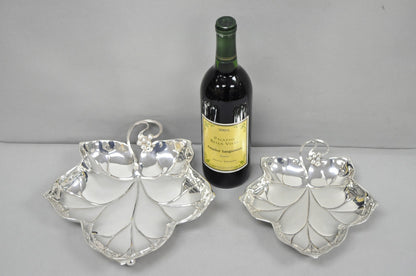 Vintage WMF Germany Large Silver Plated Maple Leaf 12" Trinket Candy Dish Bowl