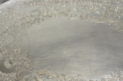1847 Rogers Bros Eternally Yours Silver Plated Oval Serving Platter Butlers Tray