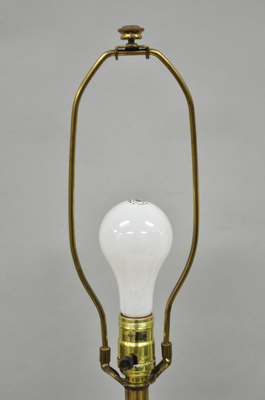 Vintage Stiffel French Neoclassical Style Flame Torch Brass Table Lamps - a Pair