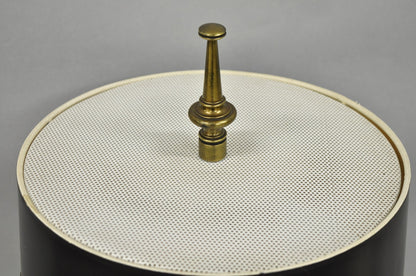 Vintage French Empire Style Brass Candlestick Bouillotte Desk Table Lamp