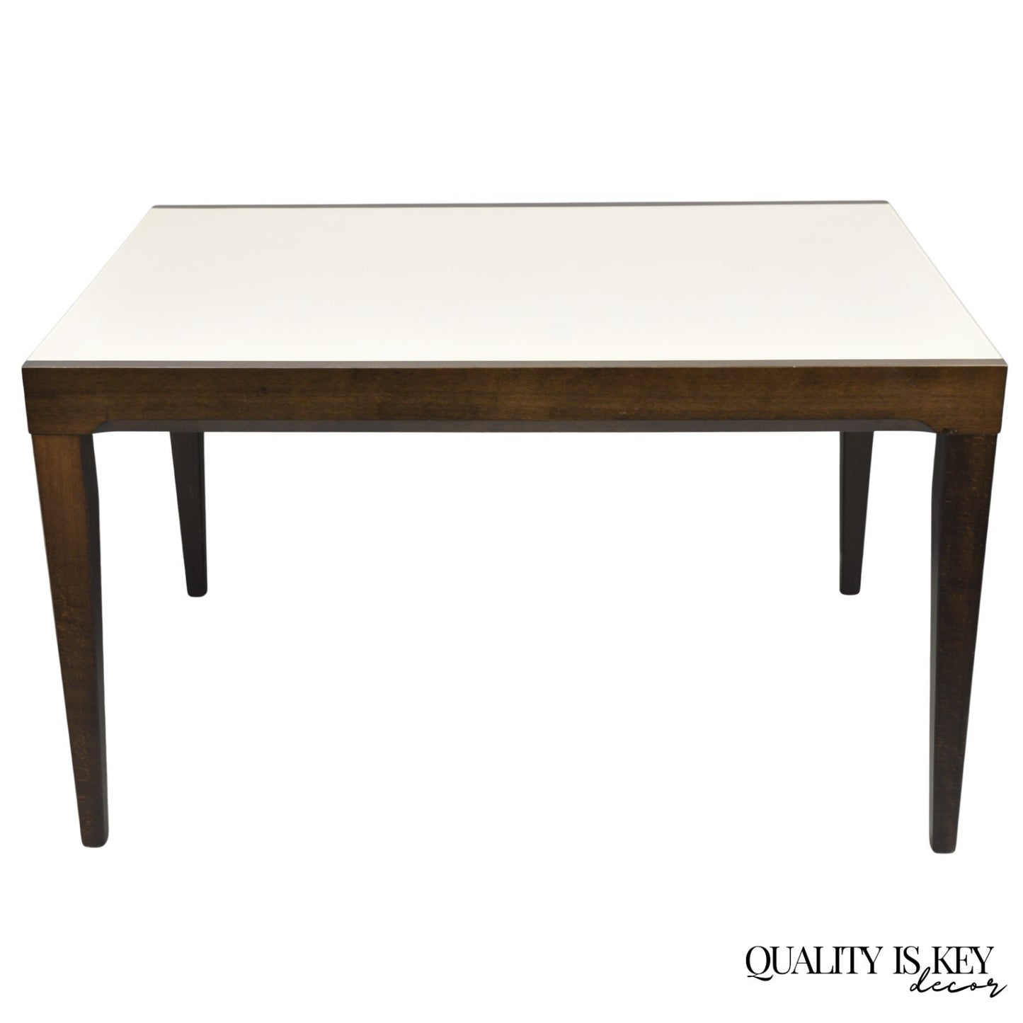 Calligaris S.p.A Italian Modern Extendable Glass Top Dining Table w/ Hidden Leaf