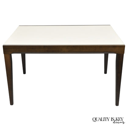 Calligaris S.p.A Italian Modern Extendable Glass Top Dining Table w/ Hidden Leaf