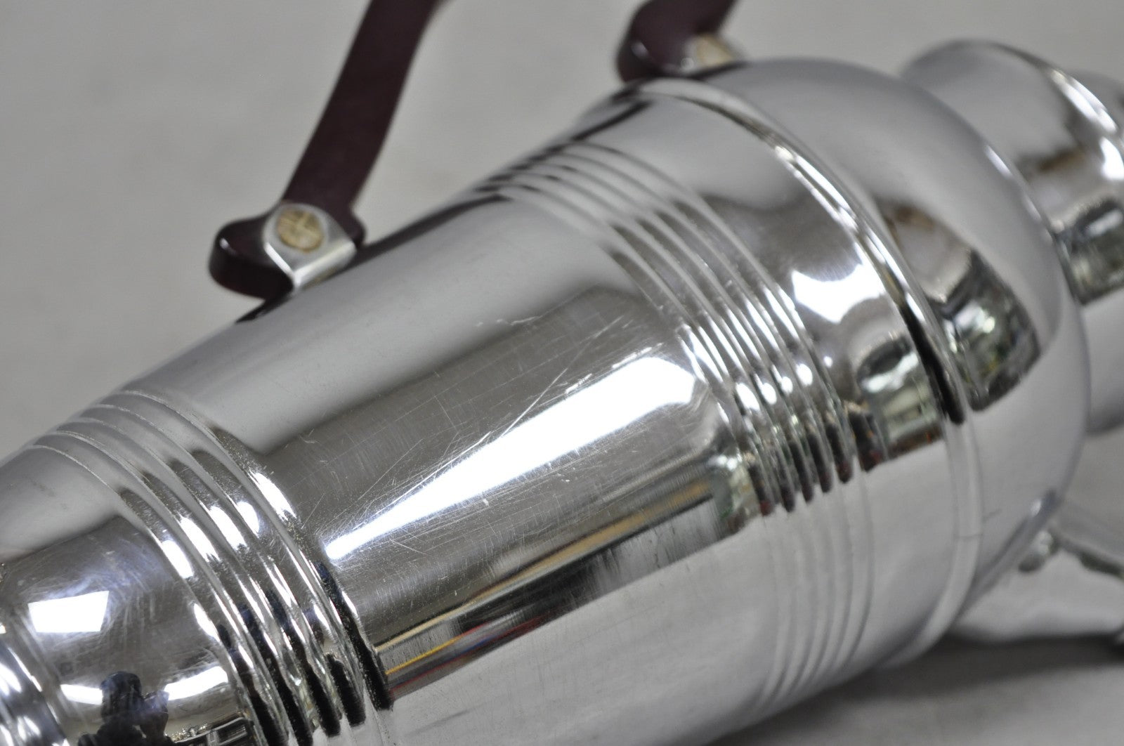 Art Deco Silver Plated Red Bakelite Handle Martini Bar Cocktail Shaker Pitcher