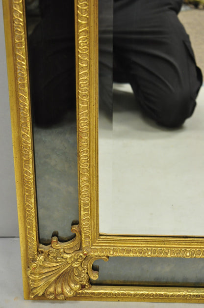 Vintage Friedman Bros French Louis XV Rococo Style Gold Gilt Smoked Glass Mirror