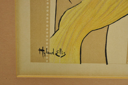 Hyland Ellis "The Gay Parisienne" Framed Lithograph Print Les Maitres de lAffice