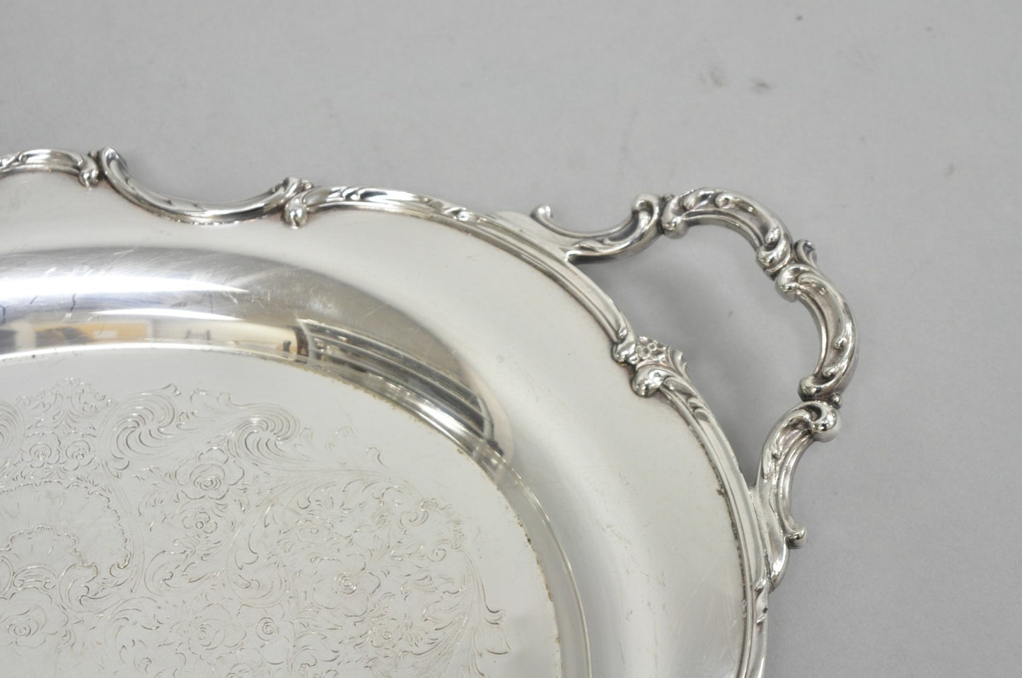 Vintage 1847 Rogers Bros "Reflection" Silver Plated Oval Serving Platter Tray