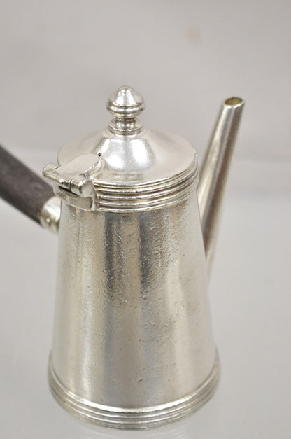 Antique Joseph Heinrichs Silver Soldered Chocolate Pot Coffee Pot Tea Pot