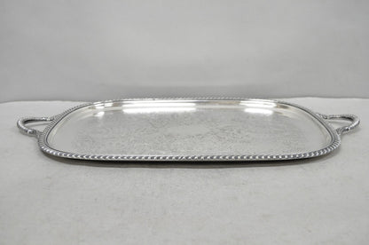 Vintage Sheffield Victorian Silver Plated Twin Handle Bar Serving Platter Tray